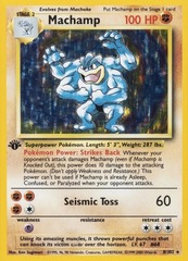 (COPYRIGHT 1999-2000) Machamp - 8/102 - Star Holo - With Shadow 1st Edition